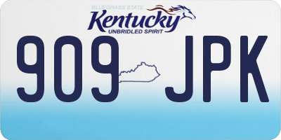 KY license plate 909JPK