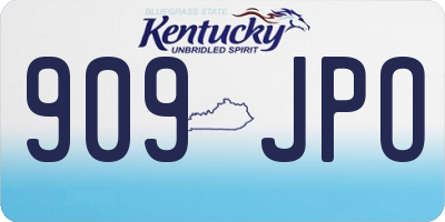 KY license plate 909JPO
