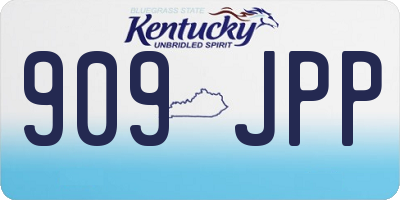 KY license plate 909JPP