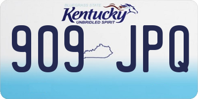 KY license plate 909JPQ