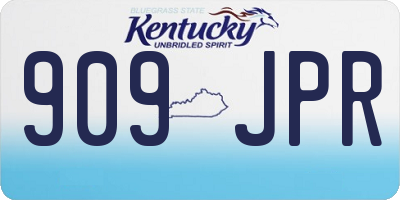 KY license plate 909JPR
