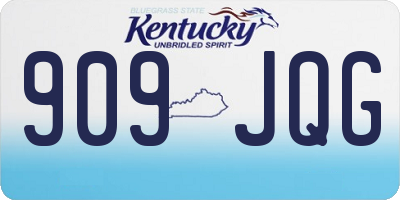 KY license plate 909JQG
