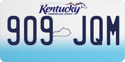 KY license plate 909JQM