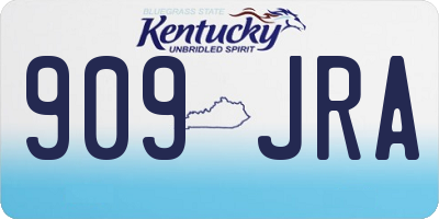 KY license plate 909JRA