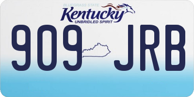KY license plate 909JRB