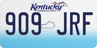 KY license plate 909JRF