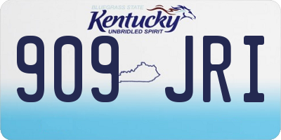 KY license plate 909JRI