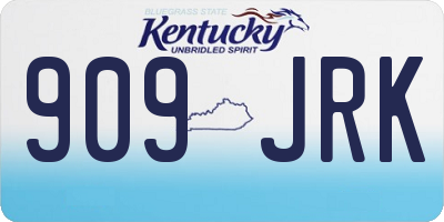 KY license plate 909JRK