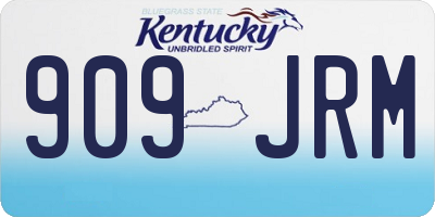 KY license plate 909JRM