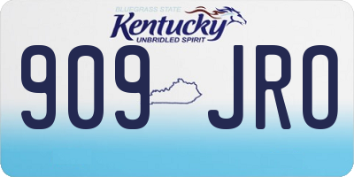 KY license plate 909JRO