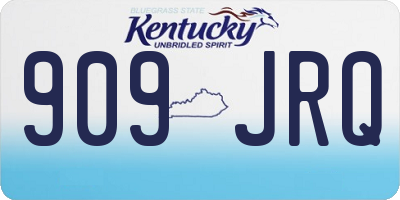KY license plate 909JRQ