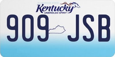 KY license plate 909JSB