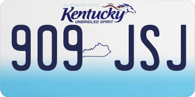 KY license plate 909JSJ