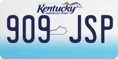 KY license plate 909JSP