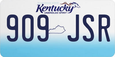 KY license plate 909JSR