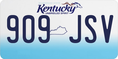 KY license plate 909JSV