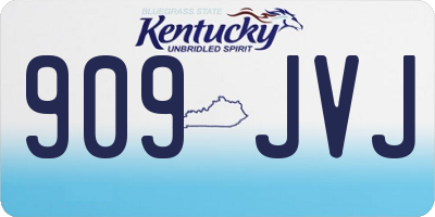 KY license plate 909JVJ