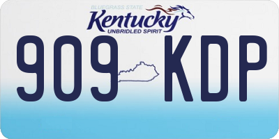 KY license plate 909KDP