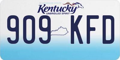 KY license plate 909KFD
