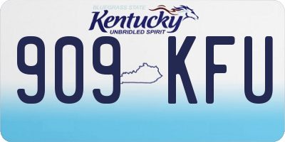 KY license plate 909KFU