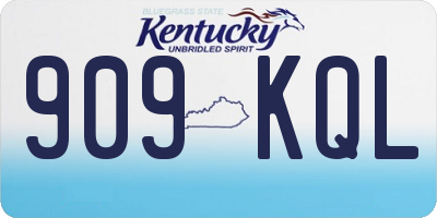 KY license plate 909KQL