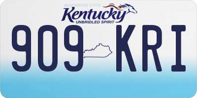 KY license plate 909KRI