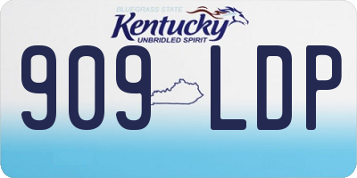 KY license plate 909LDP
