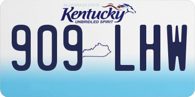 KY license plate 909LHW