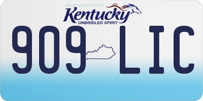 KY license plate 909LIC
