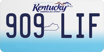KY license plate 909LIF