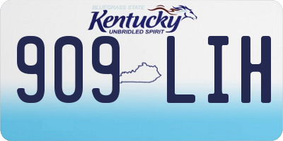 KY license plate 909LIH