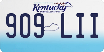 KY license plate 909LII