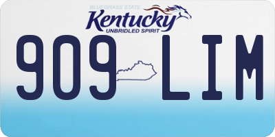 KY license plate 909LIM