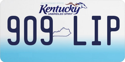 KY license plate 909LIP