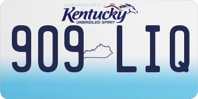 KY license plate 909LIQ