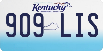 KY license plate 909LIS