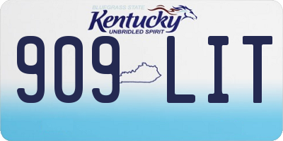 KY license plate 909LIT