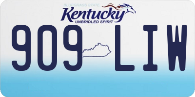 KY license plate 909LIW