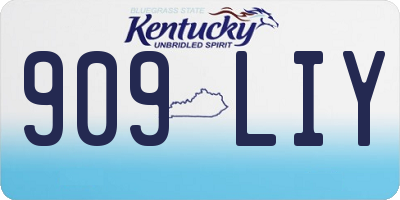 KY license plate 909LIY