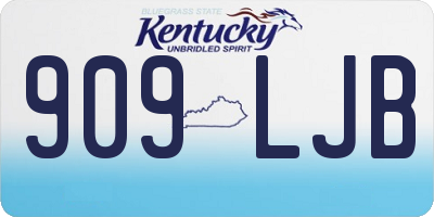 KY license plate 909LJB