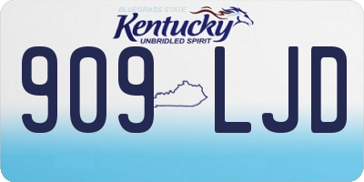 KY license plate 909LJD