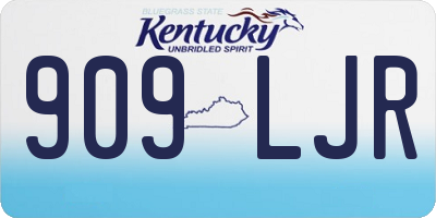 KY license plate 909LJR