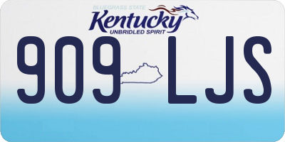 KY license plate 909LJS
