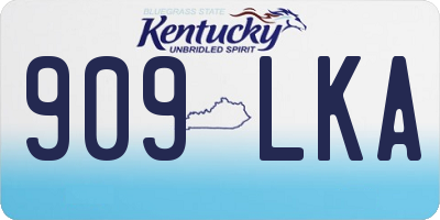 KY license plate 909LKA