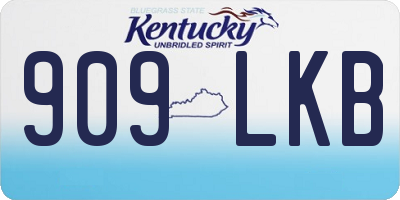 KY license plate 909LKB