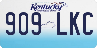 KY license plate 909LKC