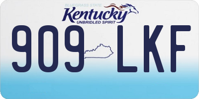 KY license plate 909LKF