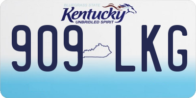 KY license plate 909LKG