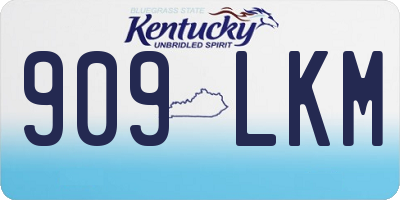 KY license plate 909LKM