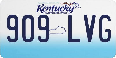 KY license plate 909LVG